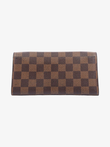 Louis Vuitton Emilie Wallet Damier Ebene Coated Canvas