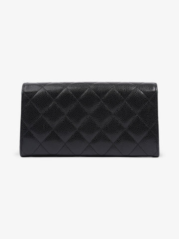 Chanel Classic Flap Wallet Black / Gold Caviar Leather