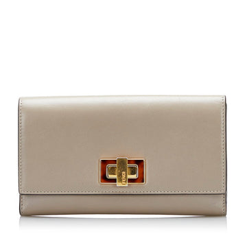 Fendi Leather Peekaboo Flap Wallet - '10s