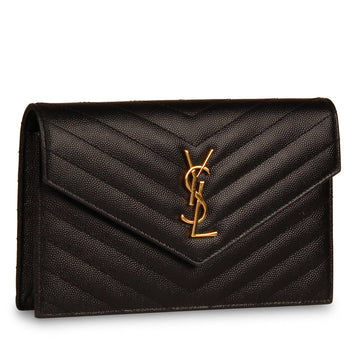 Saint Laurent Monogram Envelope Chain Wallet
