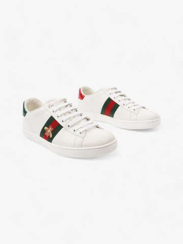 Gucci Bee Ace White / Green / Red Leather EU 37 UK 4