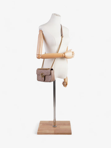 Gucci CS Marmont Dusty Pink Matelasse Leather Mini