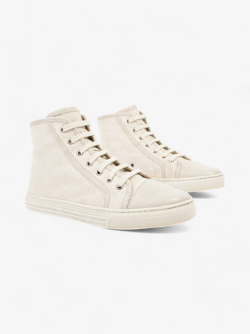 Gucci CS Monogram High-Top Sneakers Beige  Canvas EU 38 UK 5