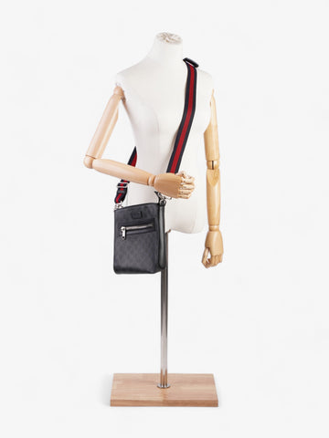 Gucci CS Web Messenger Bag Black / Red / Blue Canvas