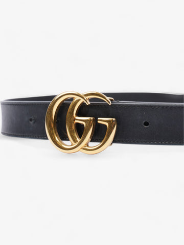 Gucci CS Marmont Belt Black / Gold Leather 70cm / 28"
