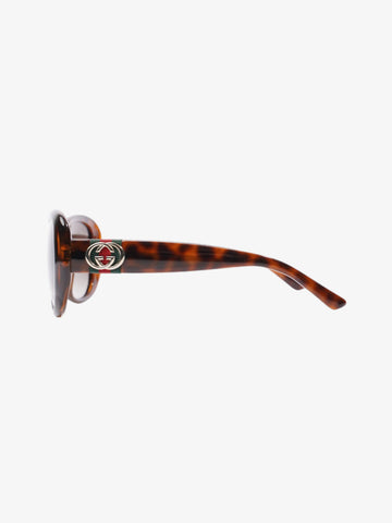 Gucci CS Round Sunglasses Brown  Acetate 135mm