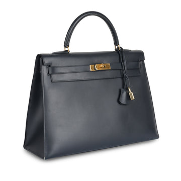 Vintage Kelly 35 - Navy Box Calf