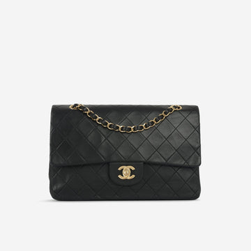 Chanel Vintage Medium Classic Flap - Black Lambskin GHW - 1989/1991 -