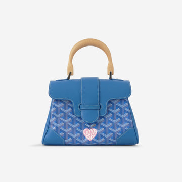 Goyard - Saïgon Souple Mini Bag - Blue Goyardine PHW - Unused