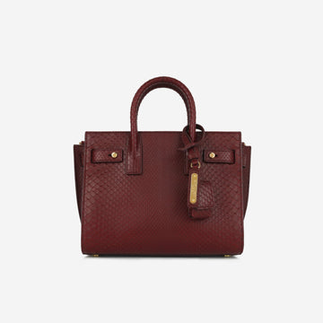 Saint Laurent - Nano Sac De Jour - Maroon Python GHW -