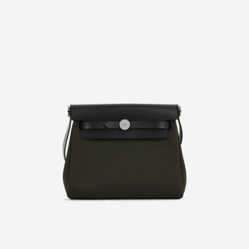 Hermes - Herbag 20 - Dark Bronze Canvas / Noir Hunter PHW - 2024 - Brand New