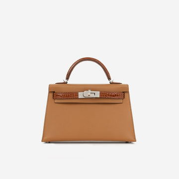 Hermès - Mini Kelly Touch - Gold Madame / Etrusque Alligator Missisipensis GHW - 2024 - Brand New