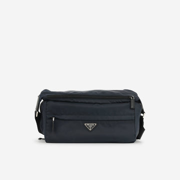 Prada - Re-Nylon Crossbody Bag - Navy Nylon / Saffiano Leather SHW -