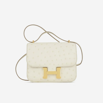 Hermès - Constance 18 - Beton Ostrich GHW - Unused - 2024