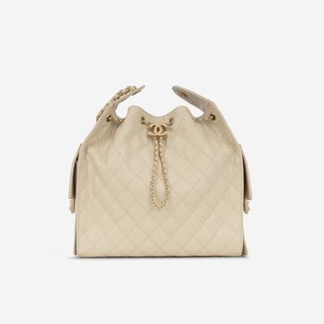 Chanel - Medium 25 Hobo - Beige Quilted Caviar AGHW -  - 2025