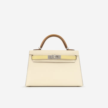 Hermès Mini Kelly - Nata / Jaune Poussin / Sesame