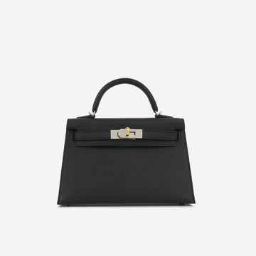 Hermès Mini Kelly - Noir Epsom Electrum