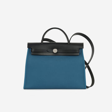Hermès Herbag 31 Sellier - Bleu Outremer / Black Hunter | Palladium Hardware
