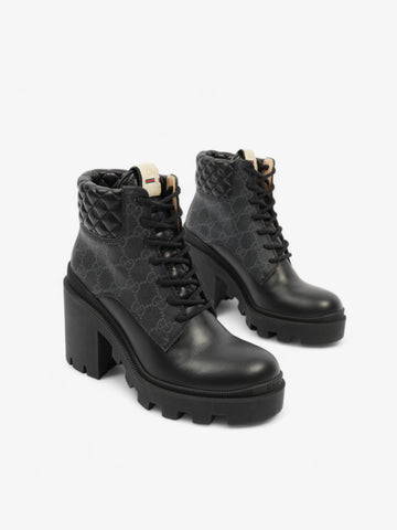 Gucci Trip CS Boots 90 Black / Black Monogram Leather EU 37 UK 4