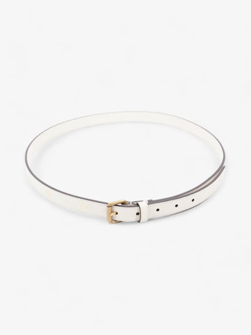 Gucci Bee Star Belt White Leather 100cm 40"