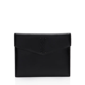 Saint Lauent Calfskin Monogram Uptown Baby Pouch (SHF-3t9Yvn)