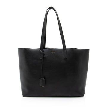 Saint Laurent Calfskin Large Shopping Tote (SHF-23053)