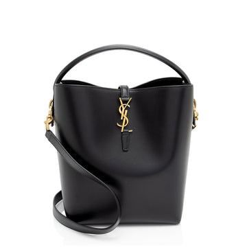 Saint Laurent Calfskin Monogram Le 37 Bucket Bag (SHF-U75VCF)