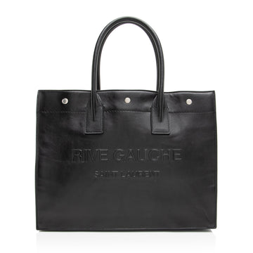 Saint Laurent Calfskin Rive Gauche Small Tote (SHF-23409)