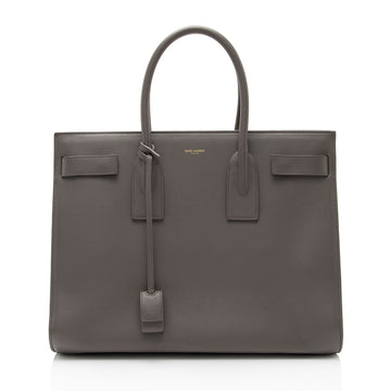 Saint Laurent Calfskin Sac De Jour Large Tote (SHF-yUc2G8)