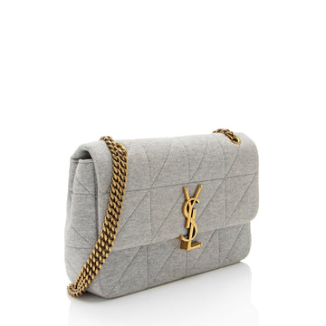 Saint Laurent Quilted Jersey Monogram Jamie Medium Shoulder Bag
