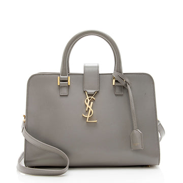 Saint Laurent Smooth Calfskin Baby Monogram Cabas Tote (SHF-15627)