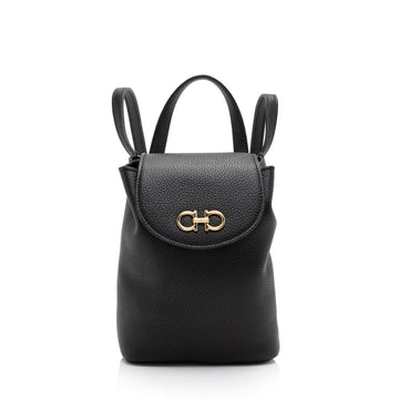 Salvatore Ferragamo Calfskin Gancini Mini Backpack (SHF-51pHFZ)