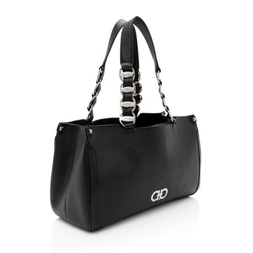Salvatore Ferragamo Saffiano Leather Nicoletta Tote