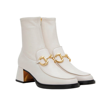VS HORSEBIT PLAQUE ANKLE BOOTS OFF WHITE