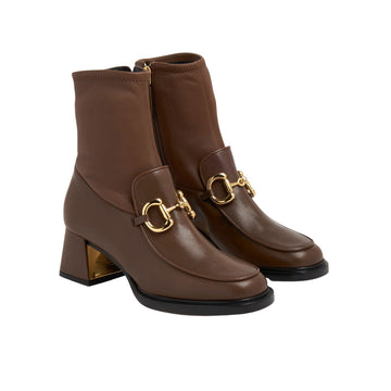 VS HORSEBIT PLAQUE ANKLE BOOTS BROWN 719830 1DO50 2347