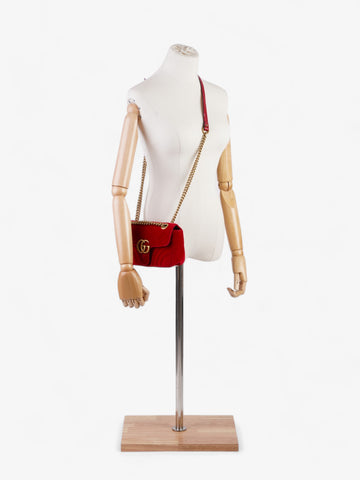 Gucci CS Marmont Red Velvet Mini