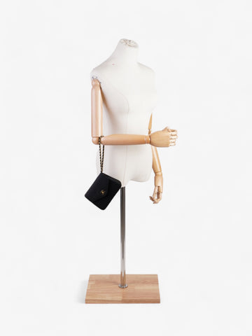 Chanel Vintage Envelope Wristlet Black Satin