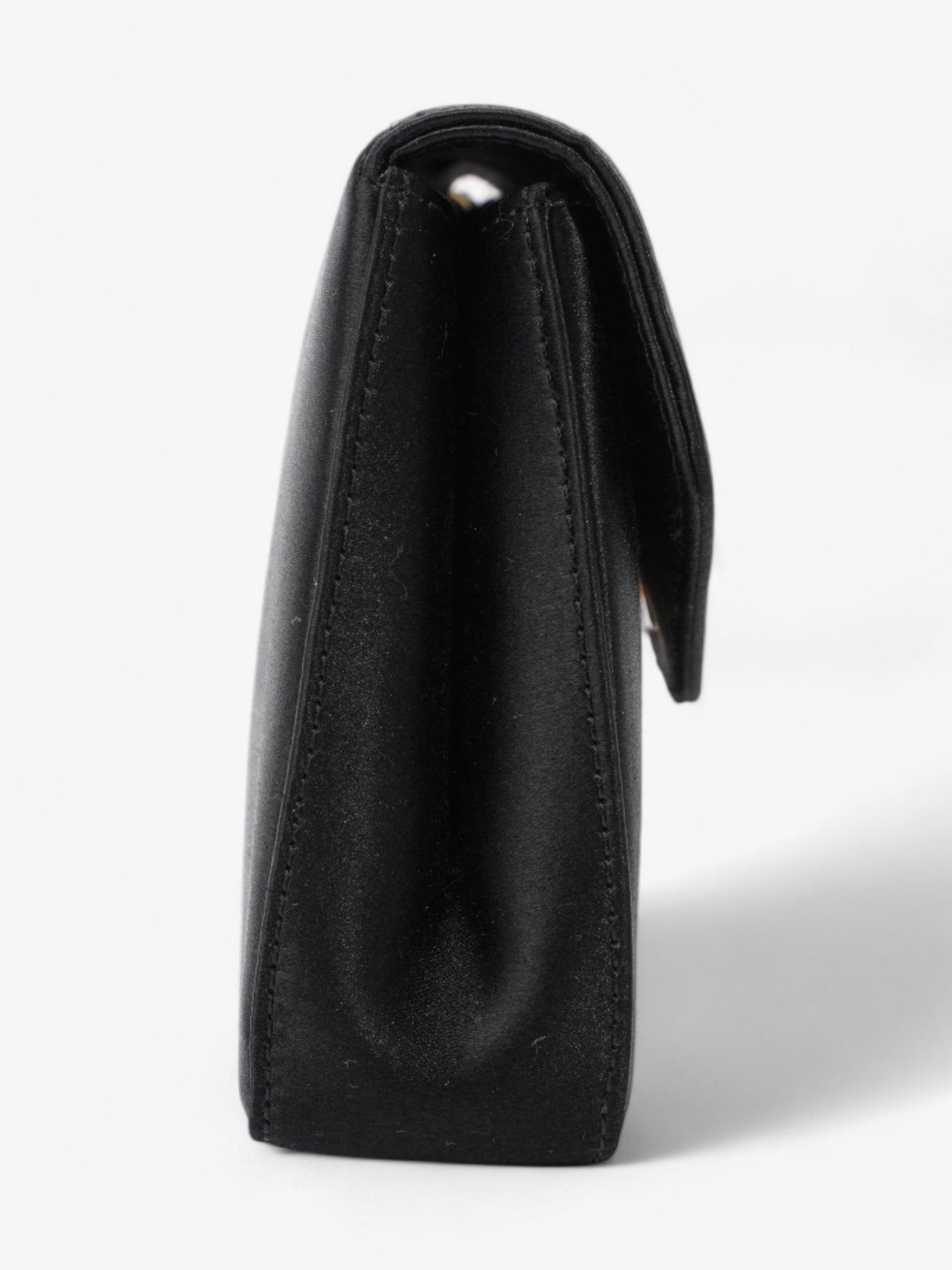 Chanel Vintage Envelope Wristlet Black Satin