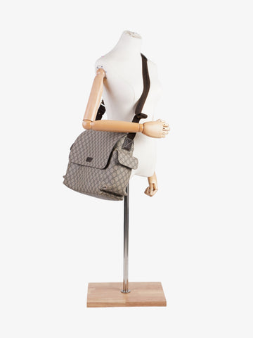 Gucci Baby Changing Bag Beige And Ebony CS Supreme Coated Canvas