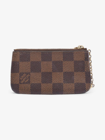 Louis Vuitton Pochette Cles Coin Purse Damier Ebene Coated Canvas
