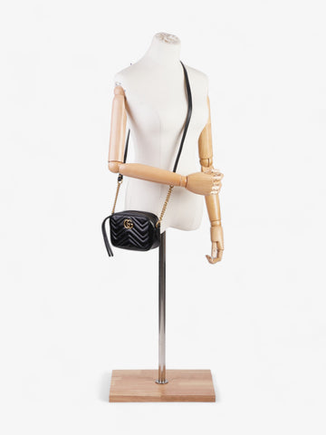 Gucci CS Marmont Black Matelasse Leather Mini