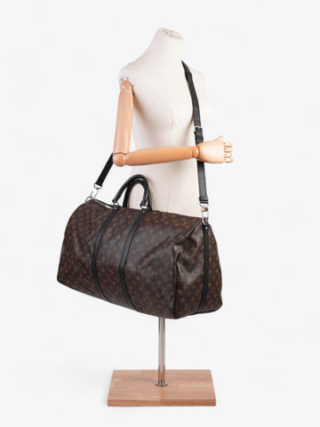 Louis Vuitton Keepall Bandouliere Monogram / Black Coated Canvas 55