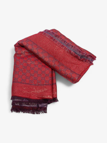 Gucci CS Scarf Purple / Red Silk
