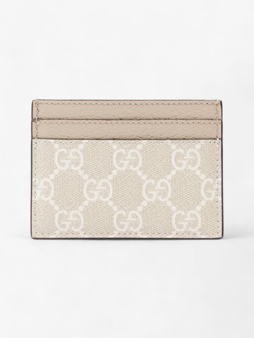 Gucci CS Card Holder Taupe / Gold Canvas