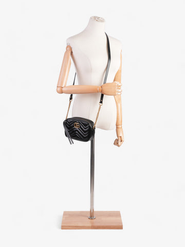 Gucci CS Marmont Black Matelasse Leather Mini