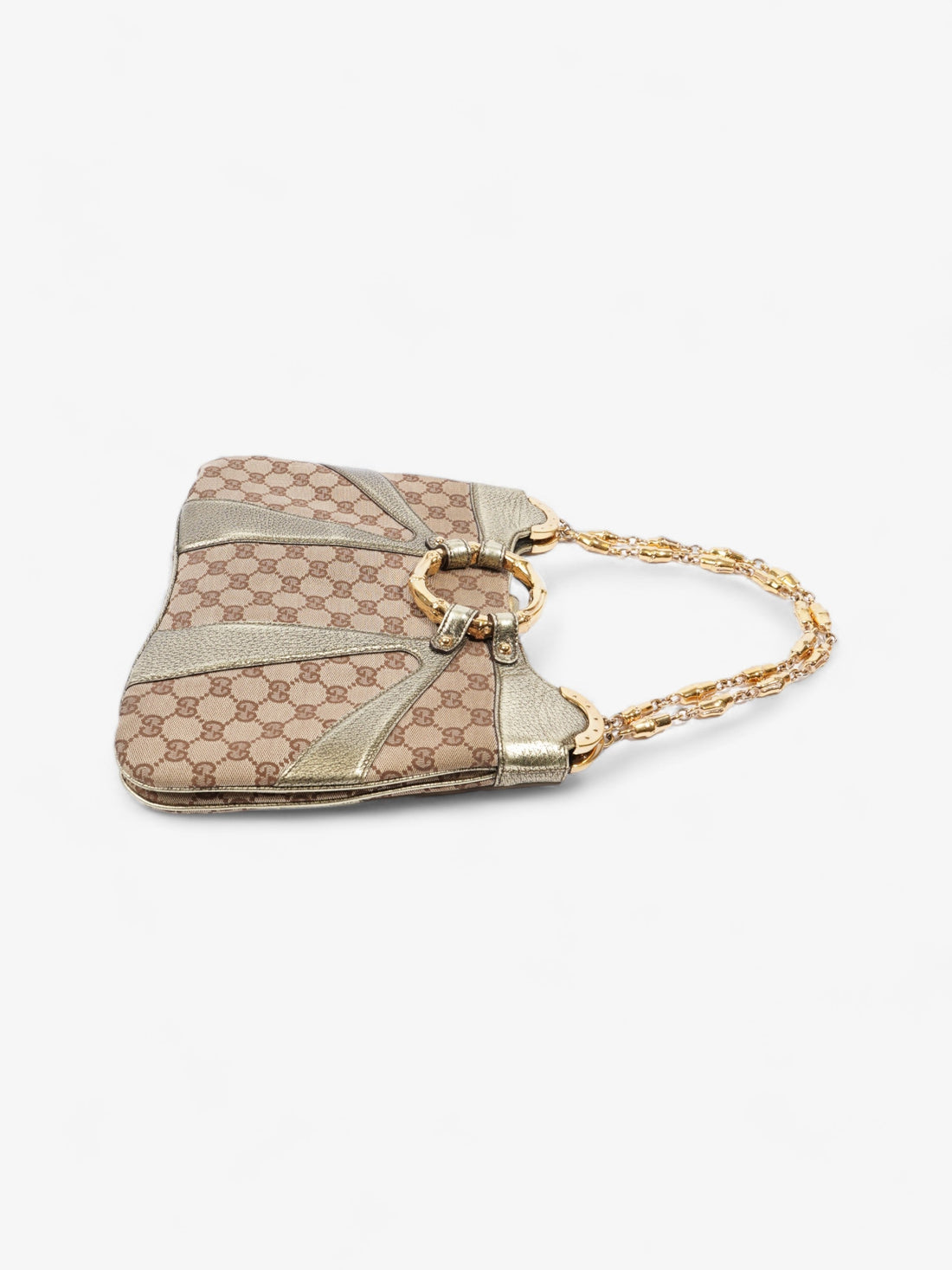 Gucci x Tom Ford Bamboo Chain Shoulder Bag CS Supreme / Metallic Canvas