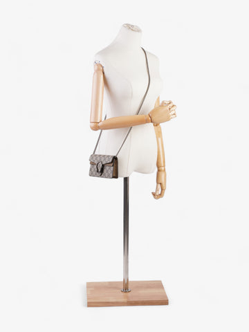 Gucci Dionysus Super Mini Beige And Ebony CS Supreme Coated Canvas