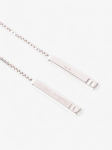 Gucci 18ct Lariat Earrings Silver White Gold