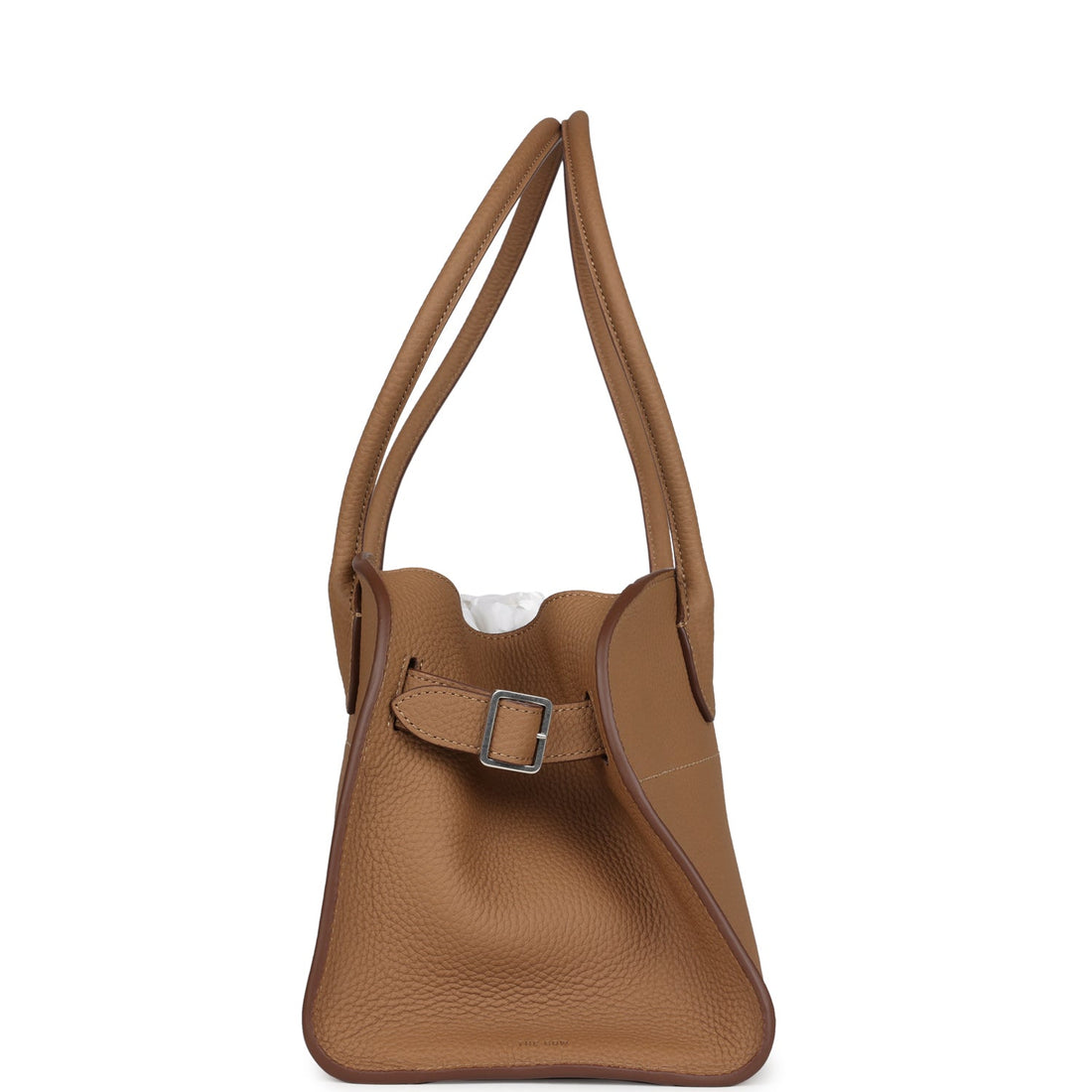 The Row Margaux Shoulder 12 Bag Sandpit Calfskin Silver Hardware