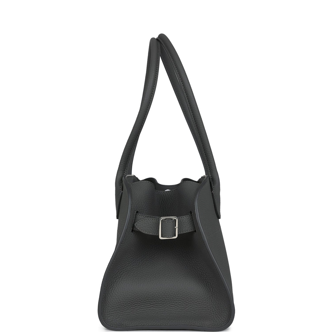 The Row Margaux Shoulder 12 Bag Timouse Grey Calfskin Silver Hardware